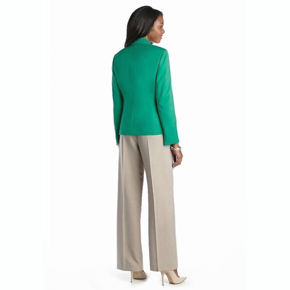 New! LE SUIT Women's Colorblock 2-Piece Jacket & Pant Suit Pantsuit Size 14 - Picture 3 of 5